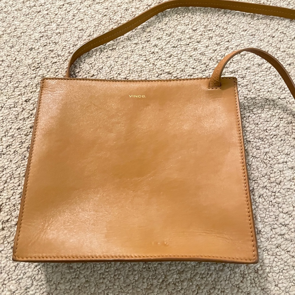 Vince Camel Leather Shoulder Bag